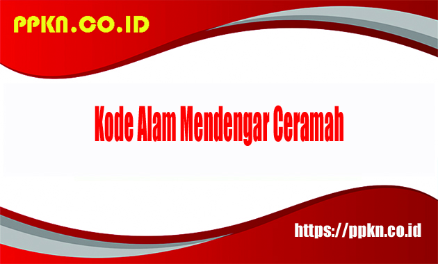 Kode Alam Mendengar Ceramah