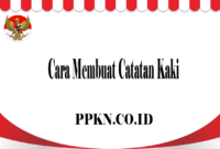 Cara Membuat Catatan Kaki