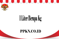 1 Liter Berapa Kg