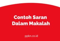 Contoh Saran Dalam Makalah