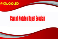 Contoh Notulen Rapat Sekolah
