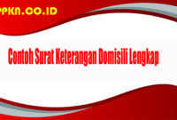 Contoh Surat Keterangan Domisili Lengkap