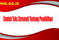 Contoh Teks Ceramah Tentang Pendidikan