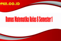 Rumus Matematika Kelas 6 Semester 1