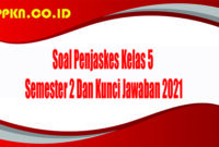 Soal Penjaskes Kelas 5 Semester 2 Dan Kunci Jawaban 2021