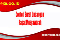 Contoh Surat Undangan Rapat Musyawarah
