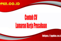 Contoh CV Lamaran Kerja Prusahaan