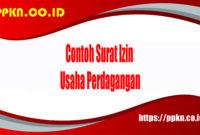 Contoh Surat Izin Usaha Perdagangan