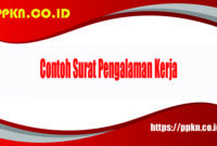 Contoh Surat Pengalaman Kerja