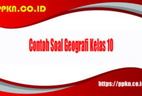 contoh soal geografi kelas 10 beserta jawabannya
