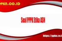 Soal PPPK Etika ASN